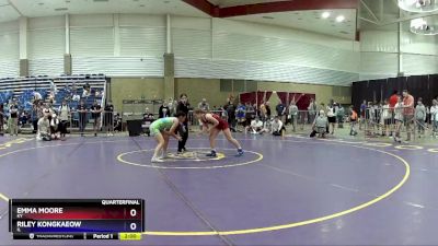 106 lbs Quarterfinal - Emma Moore, KY vs Riley Kongkaeow, IL