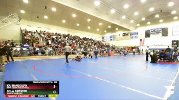 113 lbs Champ. Round 2 - Sola Akimoto, North Torrance vs Kai Randolph, Mira Costa High School