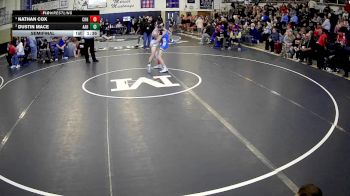 114 lbs Semifinal - Nathan Cox, Claysburg Kimmel Hs vs Dustin Mace, Avella Area Hs