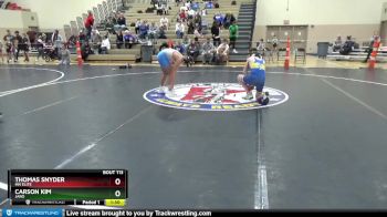 120 lbs 5th Place Match - Thomas Snyder, MN Elite vs Carson Kim, JARO