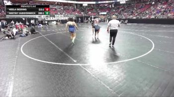 Girls 235 lbs 5th Place Match - Destiny Duesterbeck, Sheboygan North-Girls vs Keela Deering, Clintonville-Girls