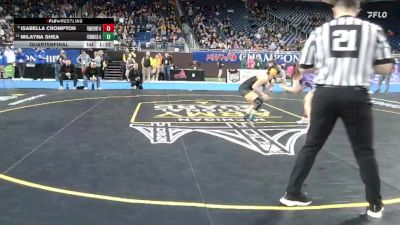 Girls-115 lbs Quarterfinal - Isabella Crompton, Frankfort (Girls) vs Milayna Shea, Ferndale (Girls)
