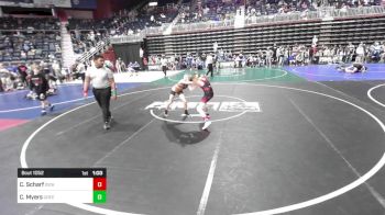 78 lbs Round Of 16 - Cayden Scharf, Dickinson WC vs Cade Myers, Green River Grapplers
