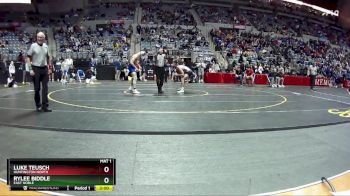 150 lbs Quarterfinal - Luke Teusch, Huntington North vs Rylee Biddle, East Noble