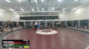 92-97 lbs Semifinal - Sara Gordon, Riverton Middle School vs Hailey Abarca, CY Middle School