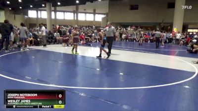 103 lbs Round 1 - Joseph Noteboom, Bison Takedown vs Wesley James, Alexander City Youth Wrestling