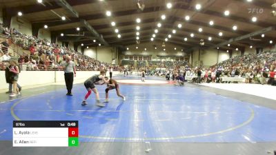 97 lbs Consolation - Laura Ayala, Level Up Wrestling Center vs Emmerson Allen, Refinery Wrestling Academy