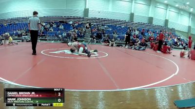 110 lbs Finals (2 Team) - Daniel Brown Jr., Center Grove Wrestling Club vs Hank Johnson, Delta Wrestling Club Inc.