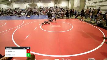 52 lbs Rr Rnd 3 - Bo Davis, Honey Badgers Wrestling Club vs Garrett Potts, Heat