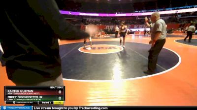 3A 132 lbs Cons. Round 2 - Mikey Dibenedetto Jr., Carol Stream (Glenbard North) vs Karter Guzman, New Lenox (Lincoln-Way West)