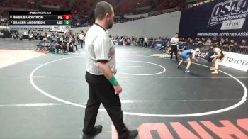 4A Boys 120 lbs Semifinal - River Sandstrom, Philomath Boys vs Bragen Anderson, La Grande Boys