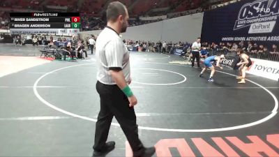 4A Boys 120 lbs Semifinal - River Sandstrom, Philomath Boys vs Bragen Anderson, La Grande Boys