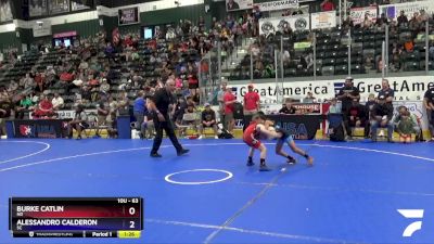 63 lbs Champ. Round 1 - Burke Catlin, ND vs Alessandro Calderon, SC