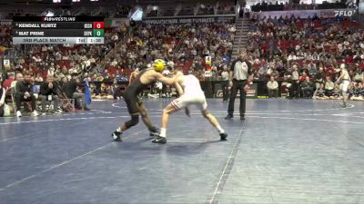 3A-120 lbs 3rd Place Match - Mat Prine, Southeast Polk vs Kendall Kurtz, Iowa City, City High