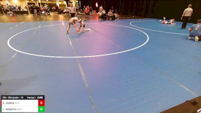 5th - 6th grade - 74 Cons. Round 3 - Cael Collins, DC Elite Wrestling vs Landon Roberts, Big Game Wrestling Club