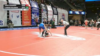 120 Class 3 lbs Champ. Round 1 - Evan Litzsinger, Hillsboro vs Landon Holleman, Capital City