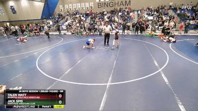 88 lbs Cons. Round 2 - Talen Watt, Riverton Wolf Pack Wrestling vs Jack Sims, Northside Wrestling Club
