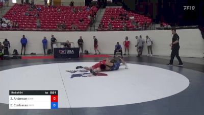 74 kg Rnd Of 64 - Zarik Anderson, Iowa vs Ethan Contreras, Oregon