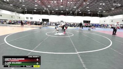 115 lbs Cons. Round 4 - Jaidyn Pohlsander, Central (Springfield) vs Claire Solansky, El Reno