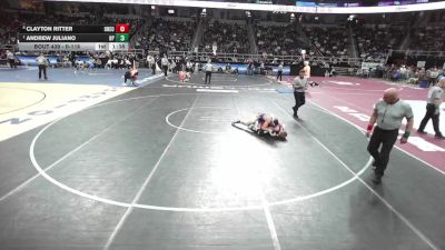 II-118 lbs Quarterfinal - Andrew Juliano, Holland Patent vs Clayton Ritter, Oneonta