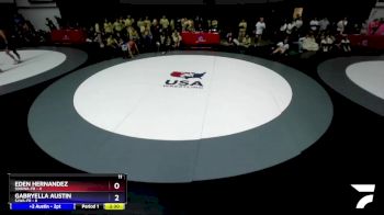 125 lbs Round 4 (16 Team) - Eden Hernandez, SDIKWA-FR vs Gabryella Austin, SJWA-FR