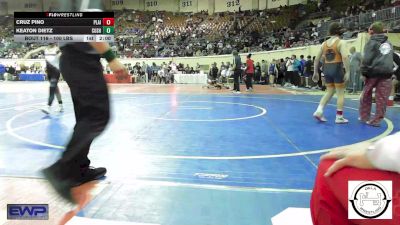 100 lbs Round Of 16 - Keaton Dietz, Cushing vs Cruz Pino, Plainview JH