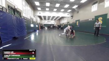 175 lbs Champ. Round 1 - Aaron Lee, Cathedral Catholic vs Carlos Zaragoza, Brawley