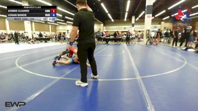 144 lbs Consi Of 16 #1 - Ahmed Claudio, Cowboy/Cowgirl Wrestling Club vs Logan Banos, Warrior Trained Wrestling
