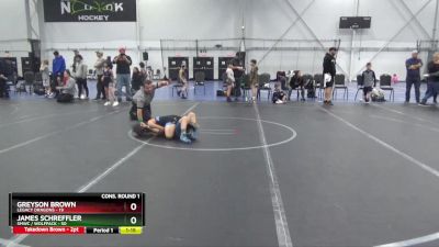 72 lbs Cons. Round 1 - Greyson Brown, Legacy Dragons vs James Schreffler, SMWC / Wolfpack