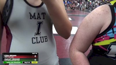 J-9 lbs Round 3 - Ezra Brown, Indee Mat Club vs Paizley Graham, East Buchanan Mat Club