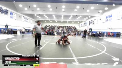 132 lbs Cons. Round 5 - Neo Li, Irvine High School vs Kaleb Shepard, Aniciete Training Club