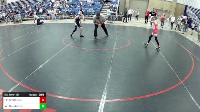 12U Boys - 70 lbs Champ. Round 1 - Zander Smith, Midwest Xtreme Wrestling vs William Plumb, SCN Youth Wrestling Club