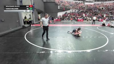 100 lbs Cons. Semi - Wolfgang Kluck, Kewaskum Indians Wrestling Club vs Vance Williams, Pulaski Wrestling Club
