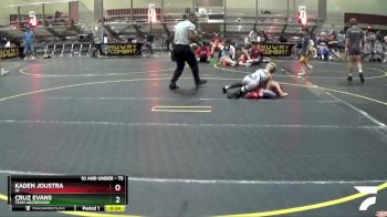 75 lbs 1st Place Match - Cruz Evans, Team Aggression vs Kaden Joustra, ISI