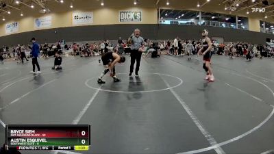 110 lbs Round 3 - Bryce Siem, Mat Assassins Black vs Austin Esquivel, SouthWest Elite