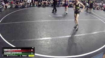 90 lbs Quarterfinals (8 Team) - Gunner Vannorman, Kansas Pythons vs Gregor Samuelson, North Dakota 2