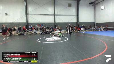 145 lbs 1st Place Match - Cade McCallister, All-Phase Wrestling Club vs Stone Hartford, NWWC