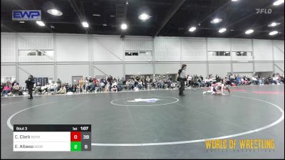 90 lbs Quarterfinal - Carleigh Clark, Sisters On The Mat Black vs Elise Albeso, Aggression Legionaries Girls