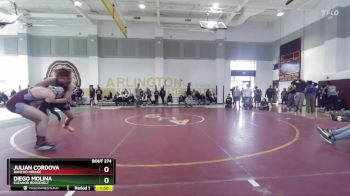 144 lbs Champ. Round 3 - Julian Cordova, Rancho Mirage vs Diego Molina, Eleanor Roosevelt