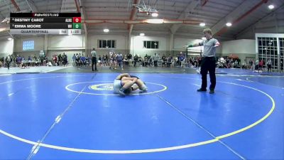 100 lbs Quarterfinal - Emma Moore, Walton-Verona vs Destiny Cabot, Avon Lake High School