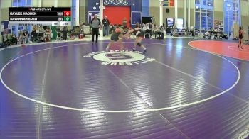 110 lbs Cons. Round 2 - Kaylee Hadden, Thurston vs Savannah Eden, Beaverton