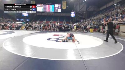 95 lbs Champ. Rd Of 16 - Madyn Overman, AZ vs Lilly Lundy, CO