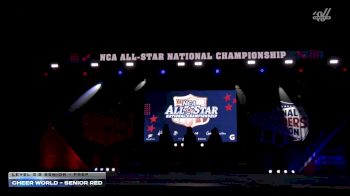 Cheer World - Senior Red [2026 L3.2 Senior - PREP] 2026 NCA All-Star National Championship