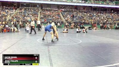 2A 157 lbs Quarterfinal - Jacob Reigel, Mt Pleasant vs Jesse Phillips, Brevard