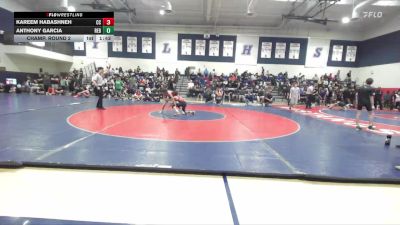 108 lbs Champ. Round 2 - Anthony Garcia, Redlands vs Kareem Habashneh, Centennial Corona