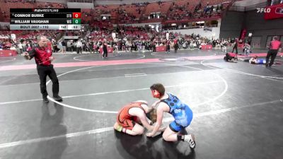 110 lbs 3rd Place Match - William Vaughan, Wisconsin vs Connor Burke, Stratford