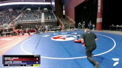 56 lbs Quarterfinal - Zayne Lawley, CWC Thunder vs Cooper Johnson, Green River Grapplers Wrestling