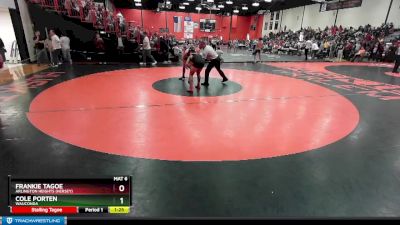 150 lbs Cons. Round 5 - Cole Porten, WAUCONDA vs Frankie Tagoe, Arlington Heights (HERSEY)