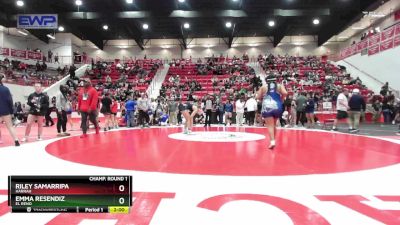 190 lbs Champ. Round 1 - Riley Samarripa, HARRAH vs Emma Resendiz, EL RENO