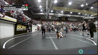 60-70 lbs Consolation - Finley Cook, D3 Wrestling Cluib vs Kayla Thompson, Bridge Creek Youth Wrestling
